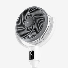 AirFlo Plus™ 44" Hybrid Pedestal Fan - Ultra-Quiet Air Circulator - White/Grey