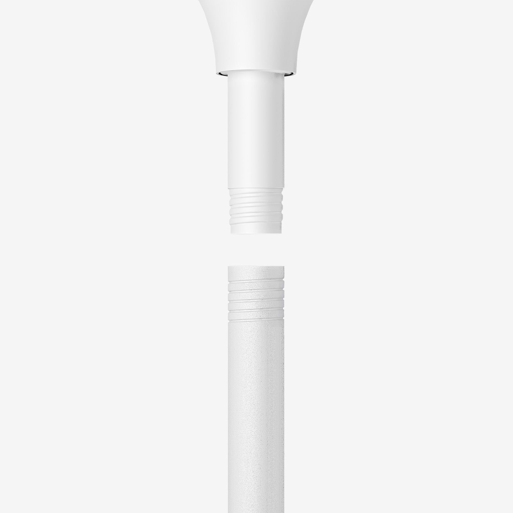 AirFlo Plus™ 44" Smart Hybrid Pedestal Fan - Ultra-Quiet Air Circulator - White/Grey