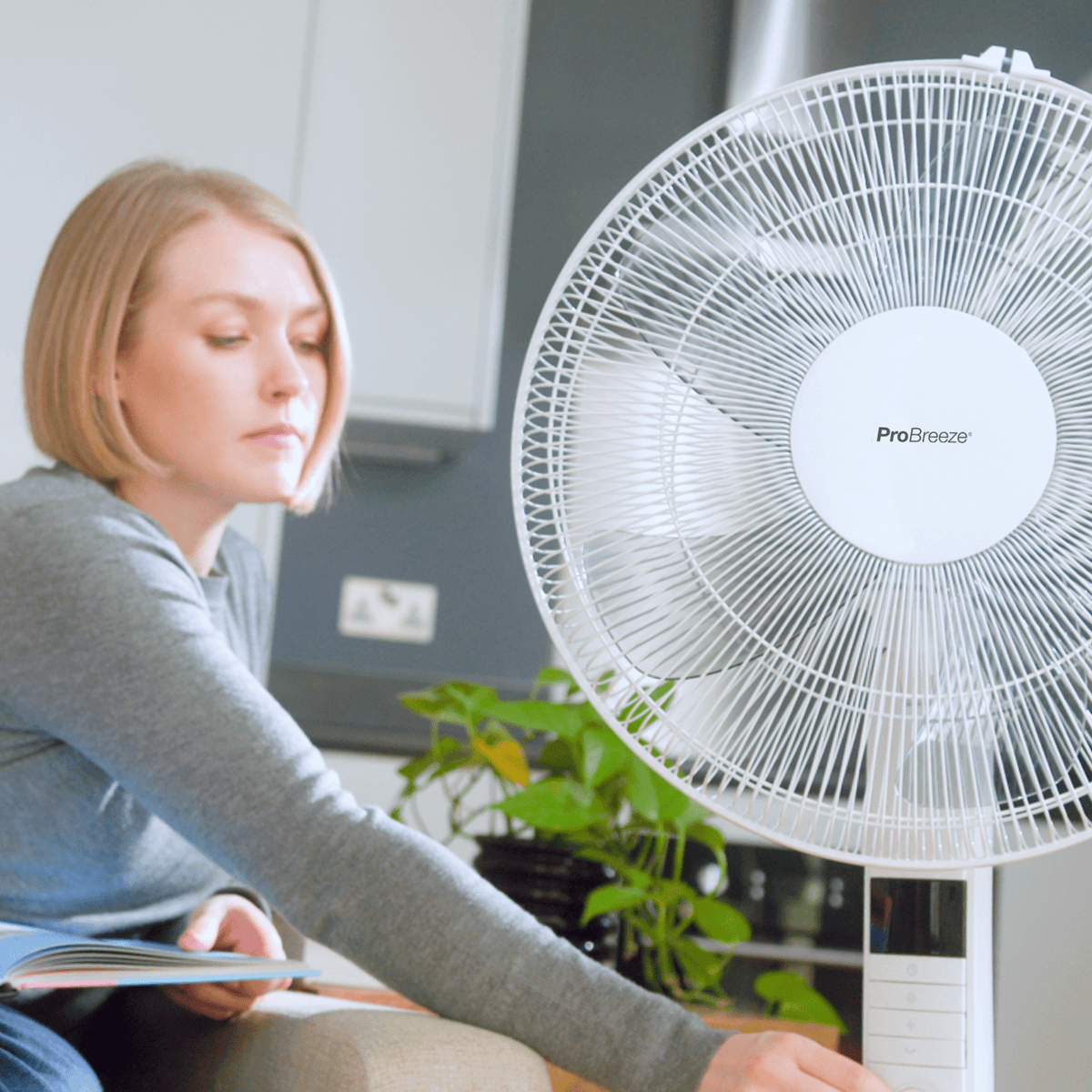 16" Pedestal Fan with 4 Fan Modes and Remote Control