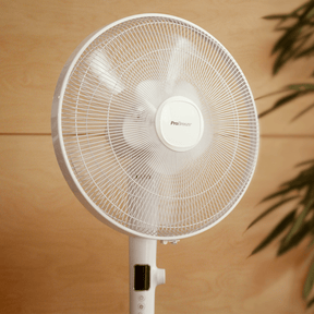 Refurbished - 16" Pedestal Fan - Low Energy DC Motor, 3 Operating Modes & Remote Control - White