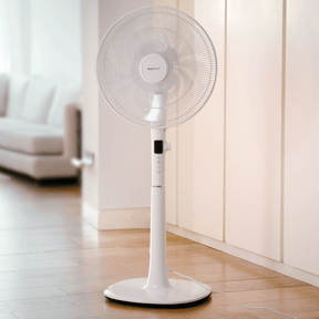 Refurbished - 16" Pedestal Fan - Low Energy DC Motor, 3 Operating Modes & Remote Control - White