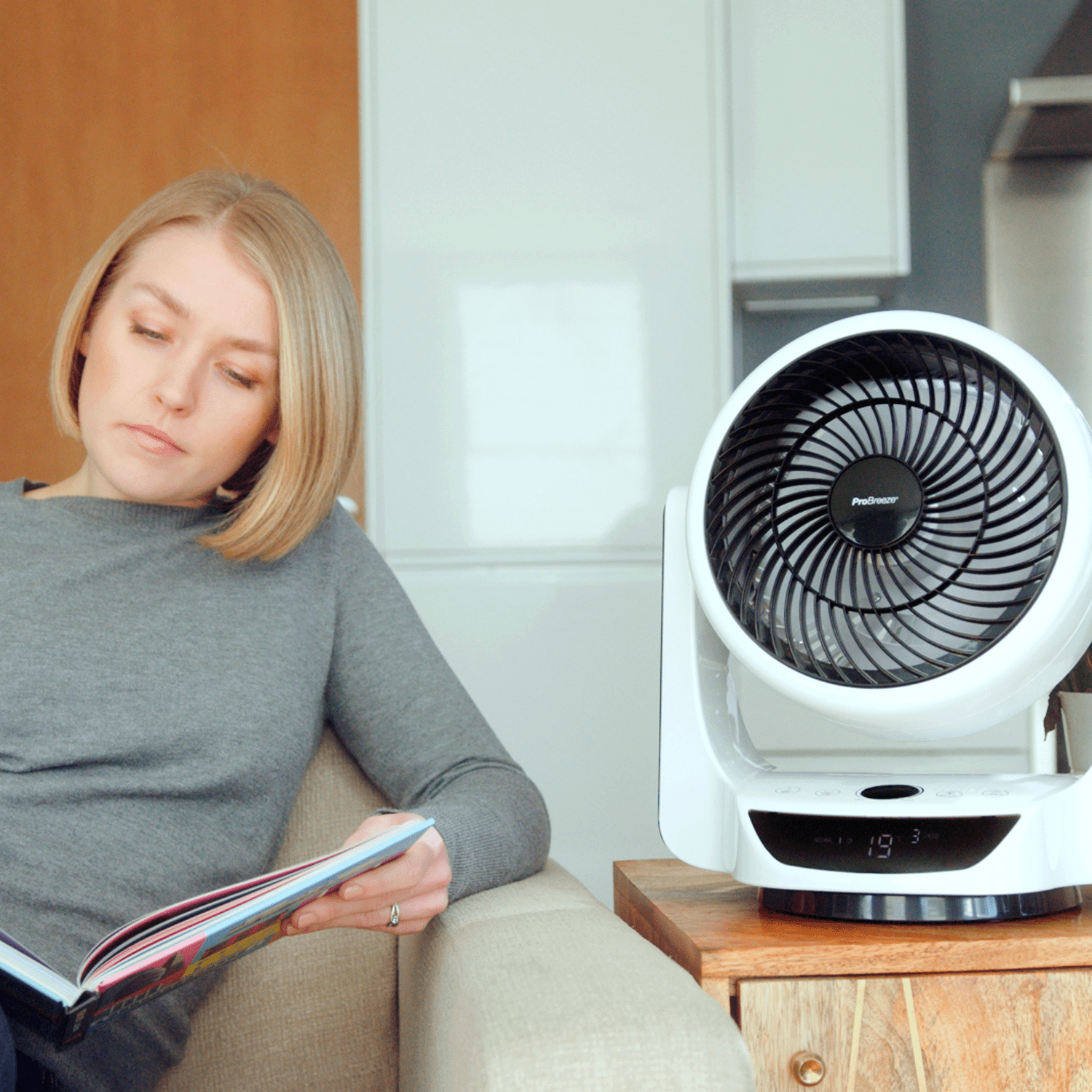Fan For Bedroom 13" Air Circulator Fans With Remote 120°Vertical Manual +90°O