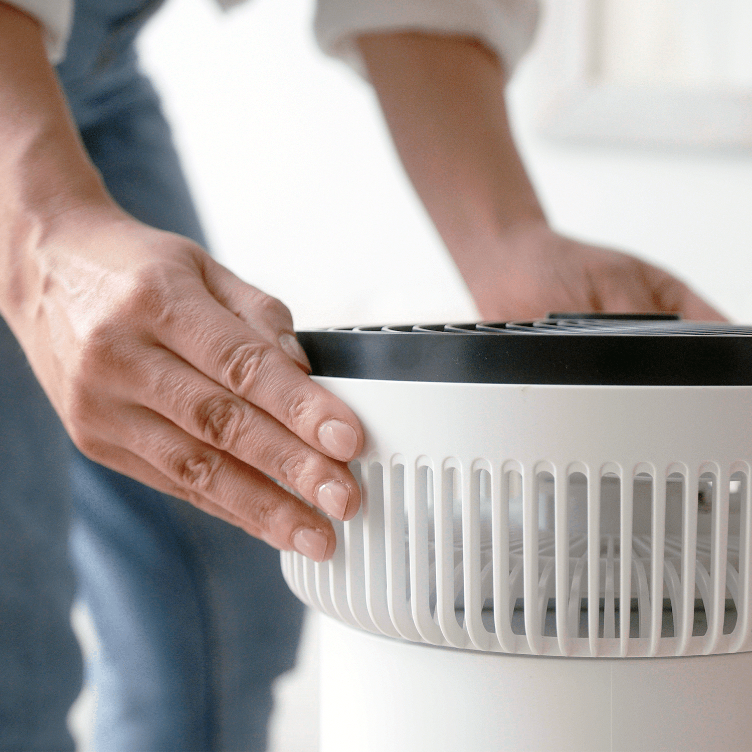 Refurbished 8" Turbo Desk Fan with 24 Speeds, 4 Operating Modes and 12 Hour Timer - White