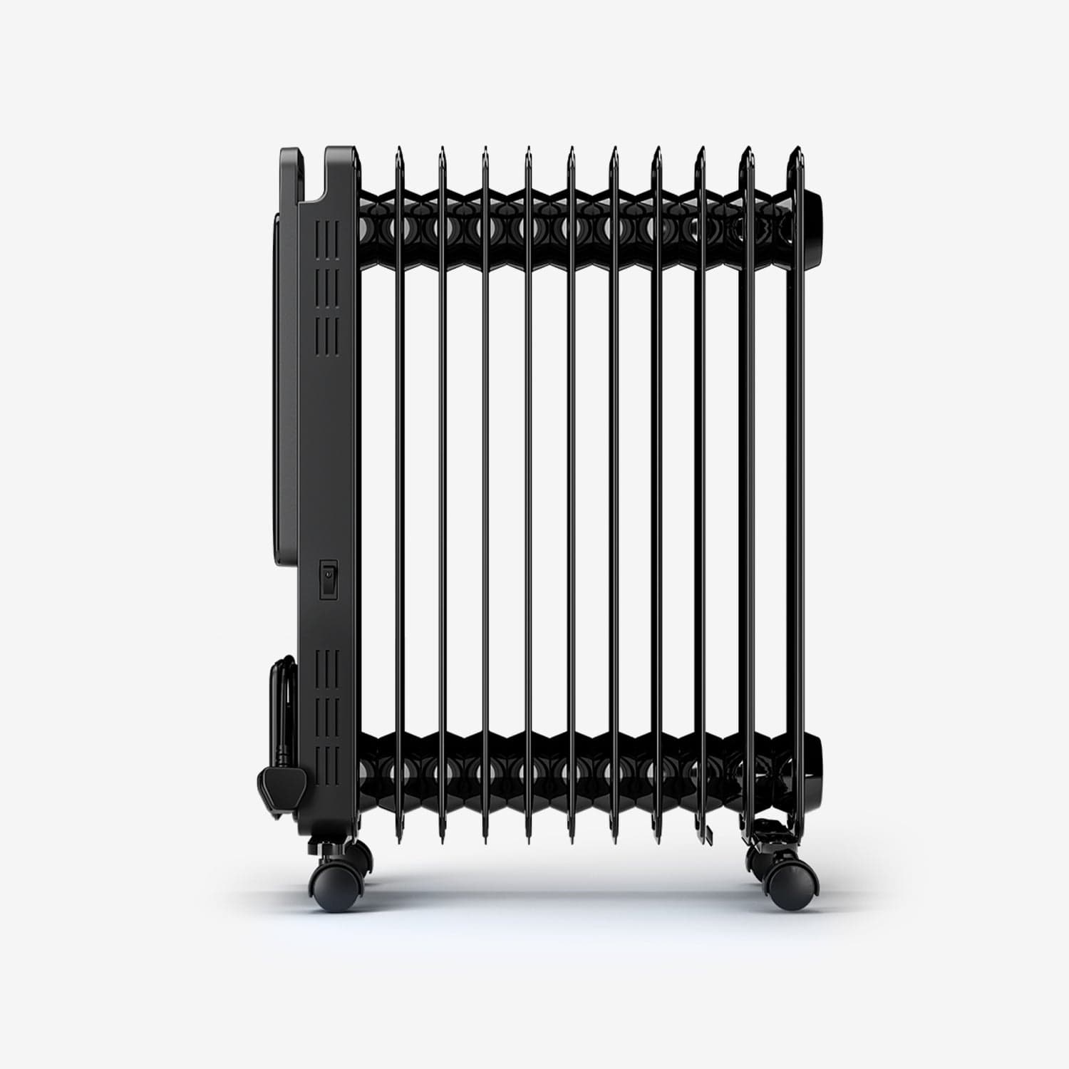 OmniWarm 2500W Oil Filled 11 Fins Eco Radiator Heater With Digital Display and Smart App Control - Black