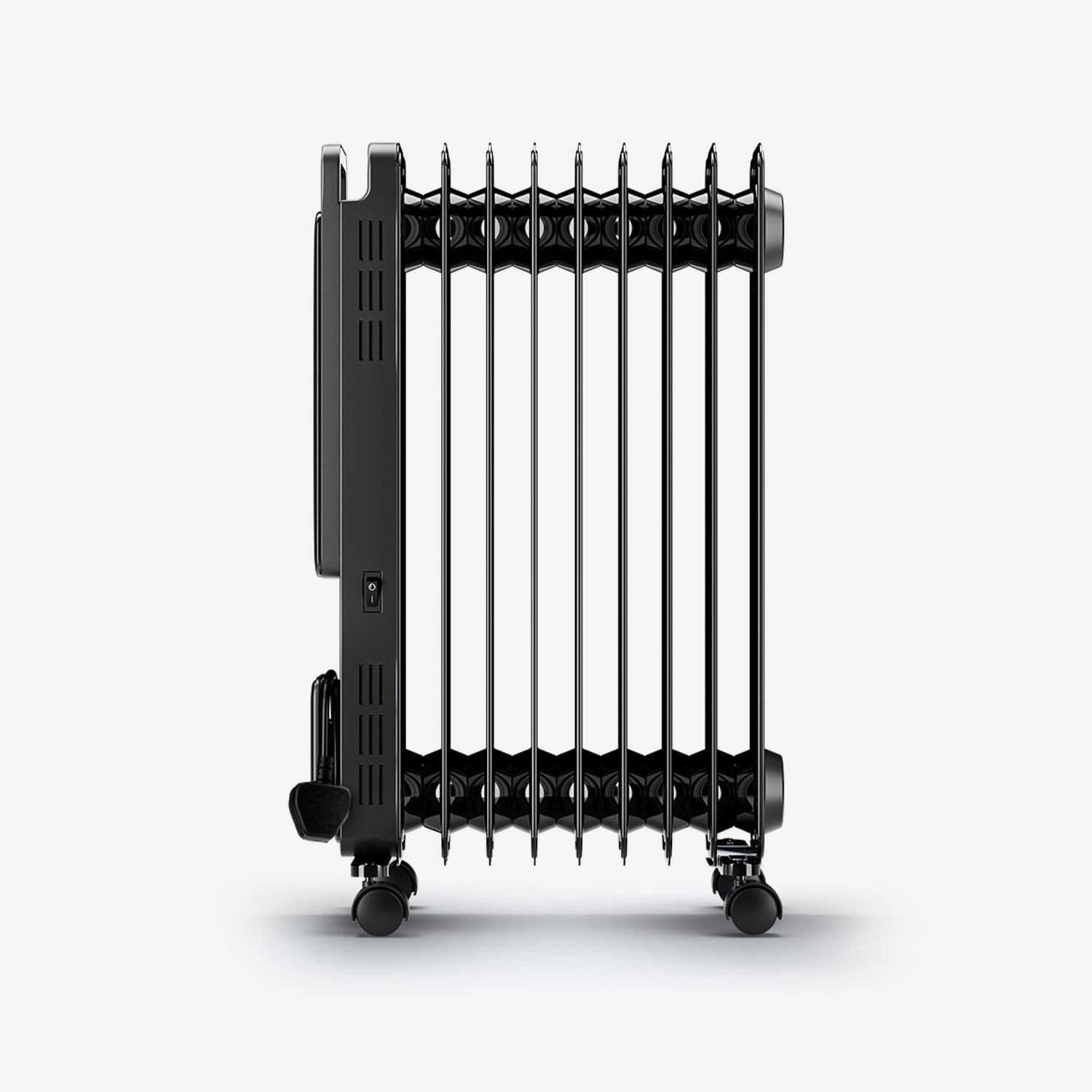 OmniWarm 2500W Oil Filled 11 Fins Eco Radiator Heater With Digital Display - Black