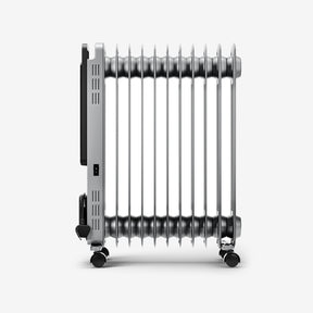 OmniWarm 2500W Oil Filled 11 Fins Eco Radiator Heater With Digital Display and Smart App Control - Silver