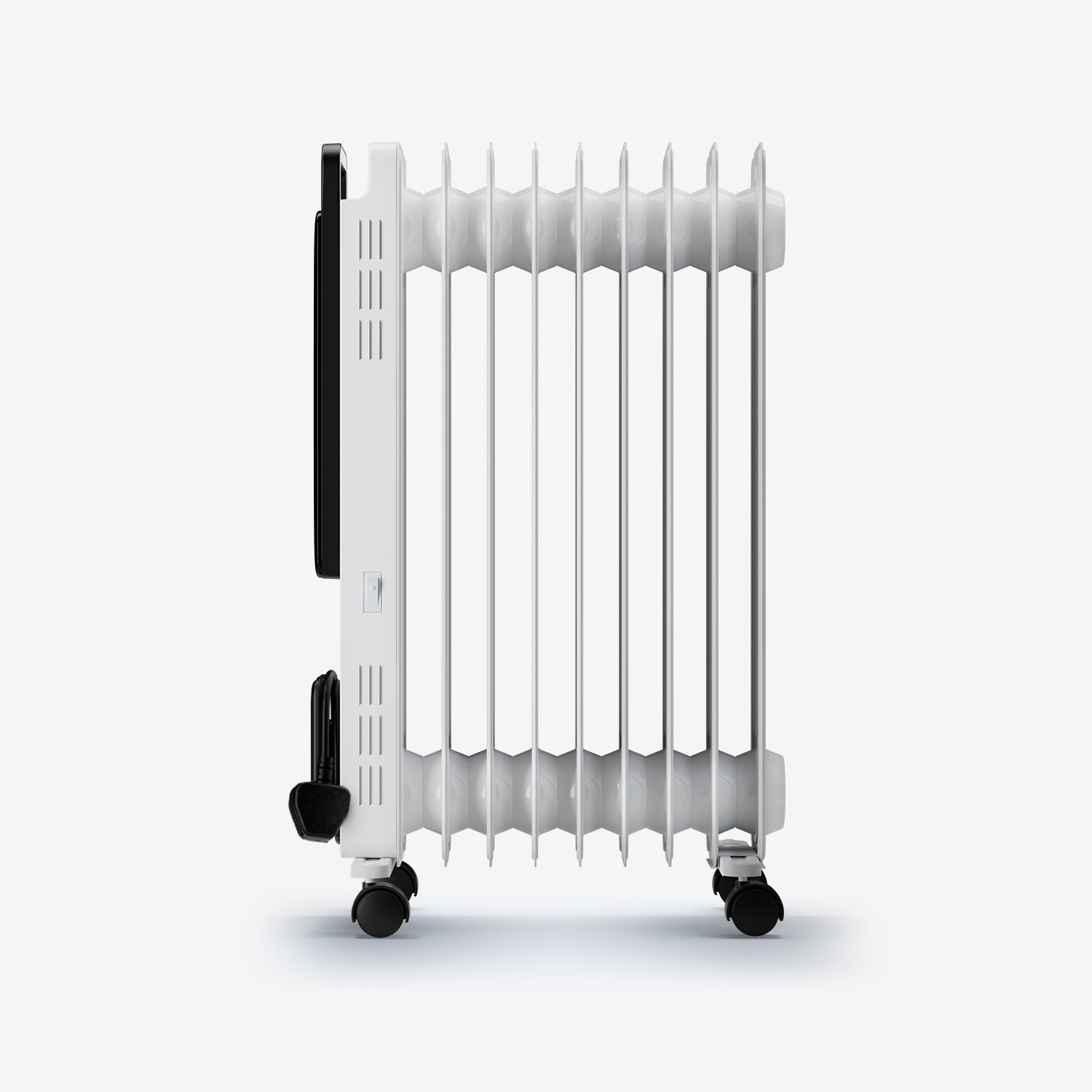 OmniWarm 2500W Oil Filled 11 Fins Eco Radiator Heater With Digital Display and Smart App Control- White