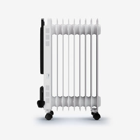 OmniWarm 2500W Oil Filled 11 Fins Eco Radiator Heater With Digital Display - White