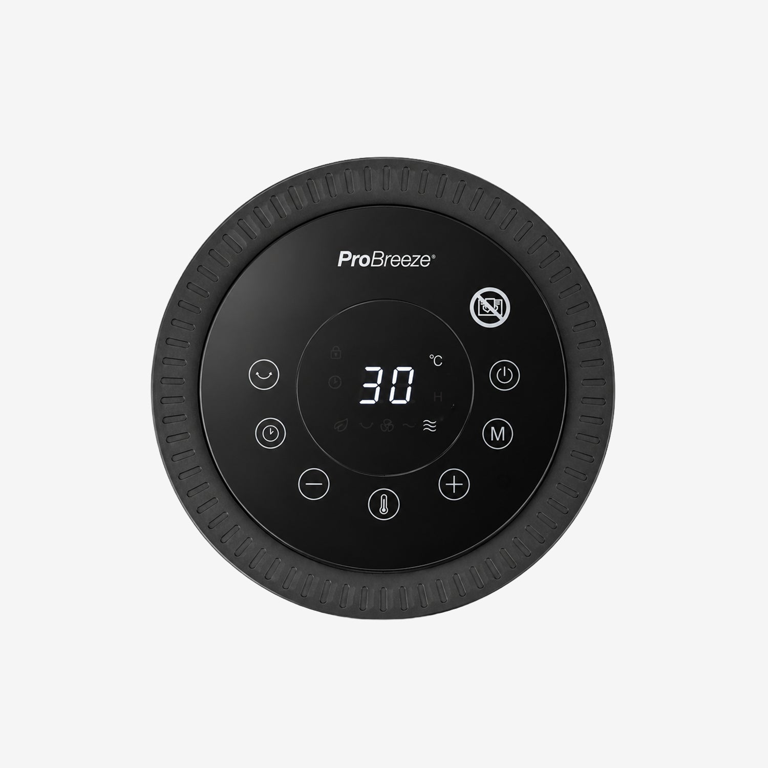 1800W Circular Ceramic Mini Fan Heater - Black