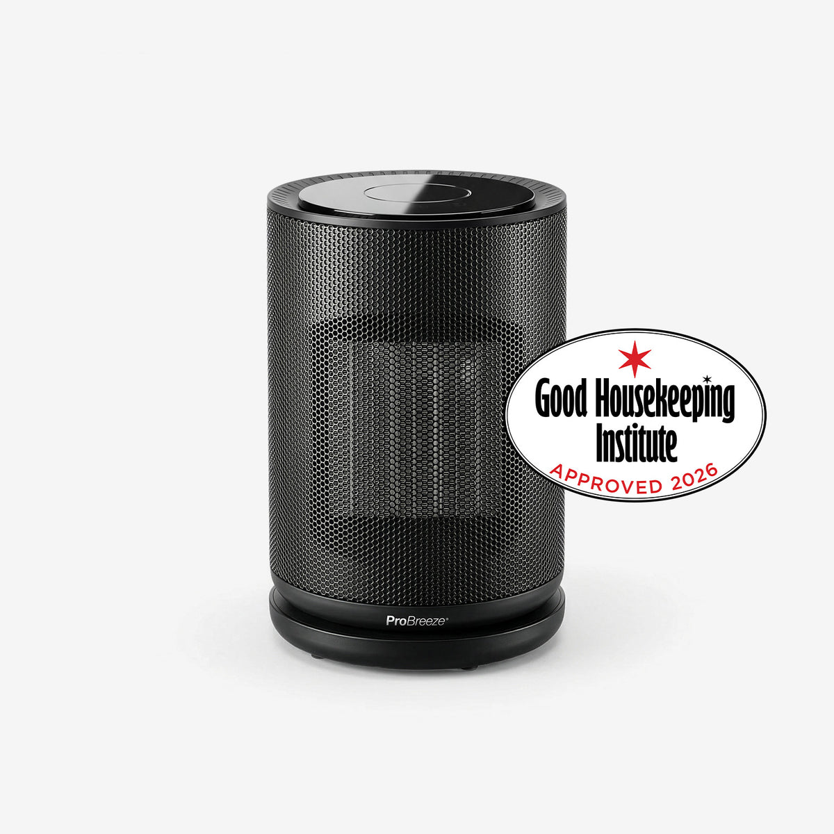 1800W Circular Ceramic Mini Fan Heater - Black