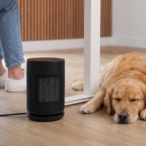1800W Circular Ceramic Mini Fan Heater - Black
