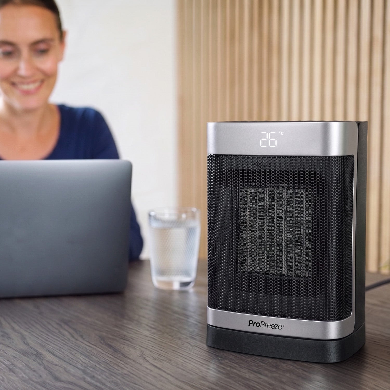 ThermaCube™ Mini 1500W Ceramic Fan Heater - Black