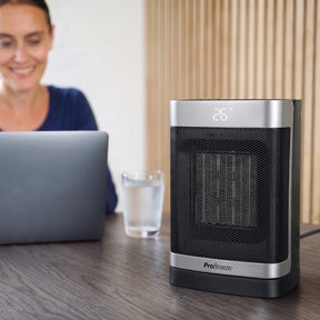 ThermaCube™ Mini 1500W Ceramic Fan Heater - Black