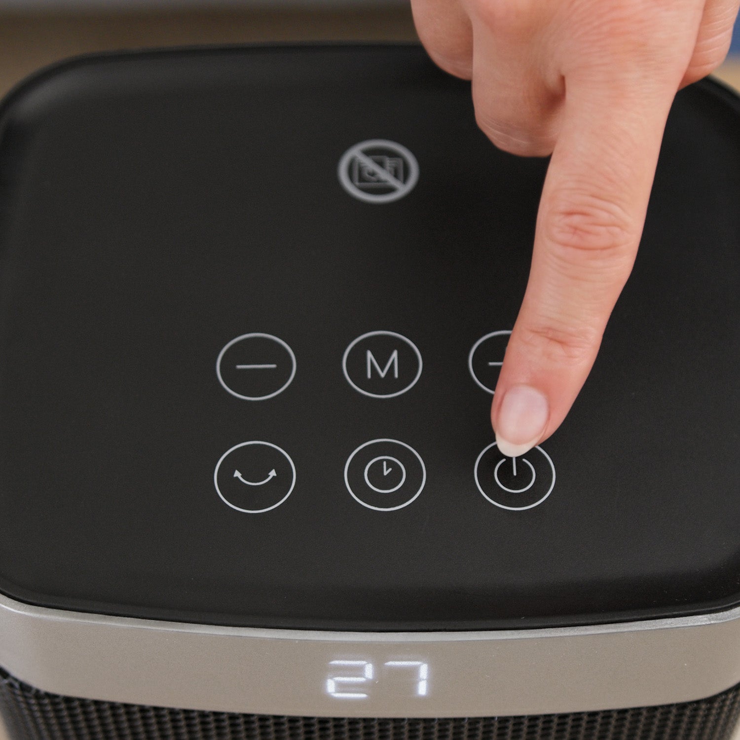 ThermaCube™ 2000W Ceramic Fan Heater - Black