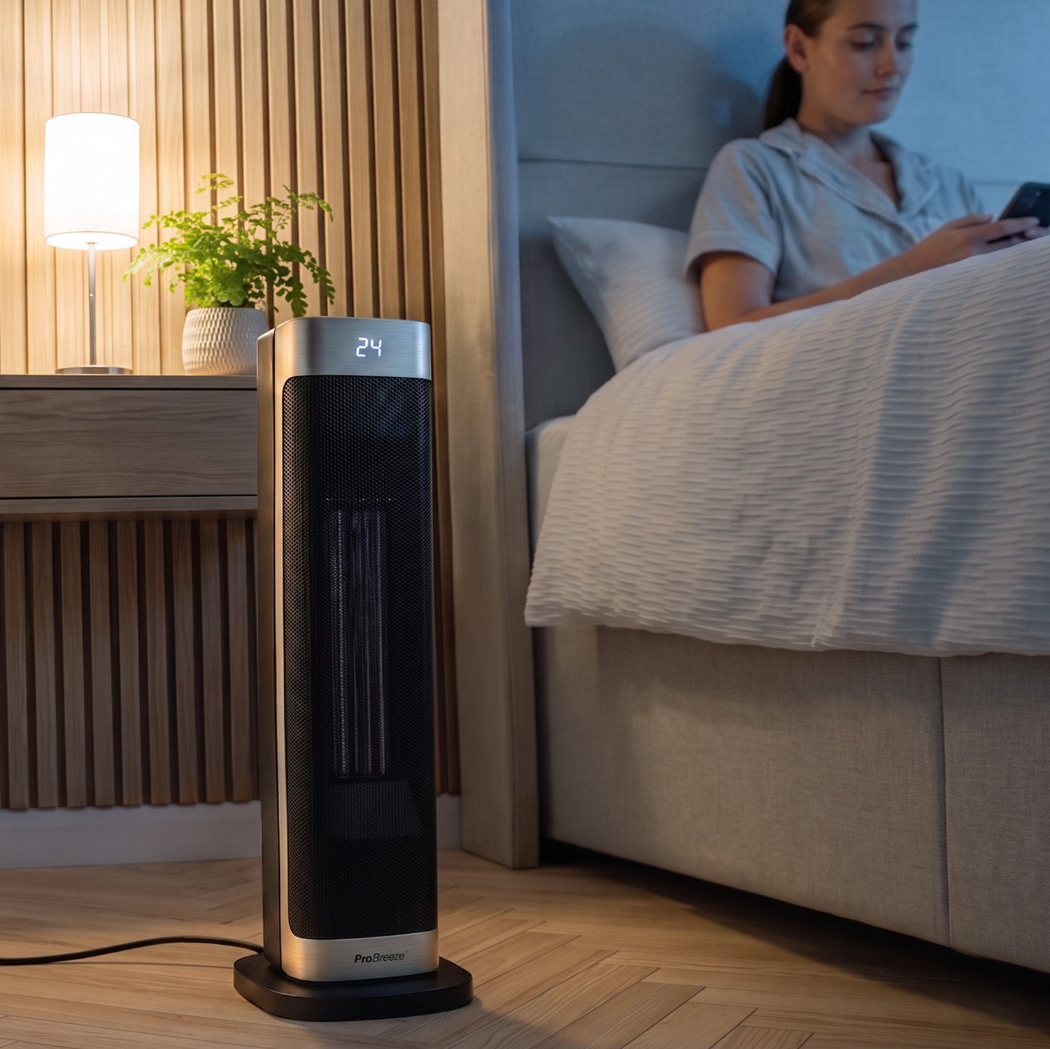 ThermaCube™ Plus 2200W Ceramic Fan Heater - Black