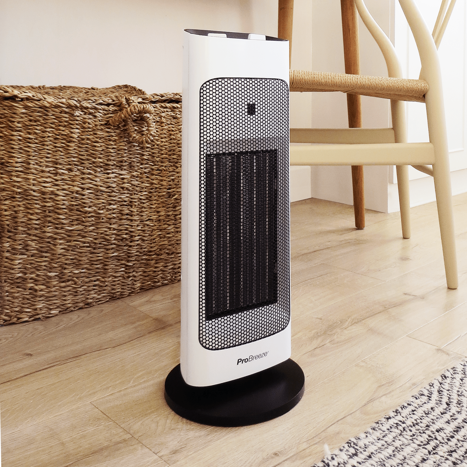 Refurbished - 2000W Ceramic PTC Tower Fan Heater with Automatic Oscillation