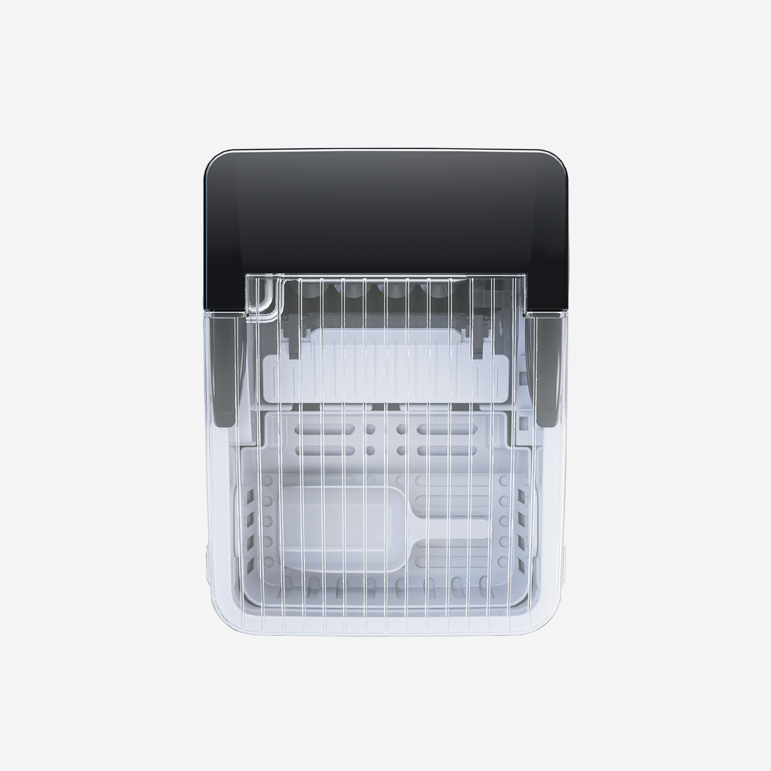 Countertop Ice Cube Maker - 2L Self-Cleaning Machine With 15kg Daily Output - Black