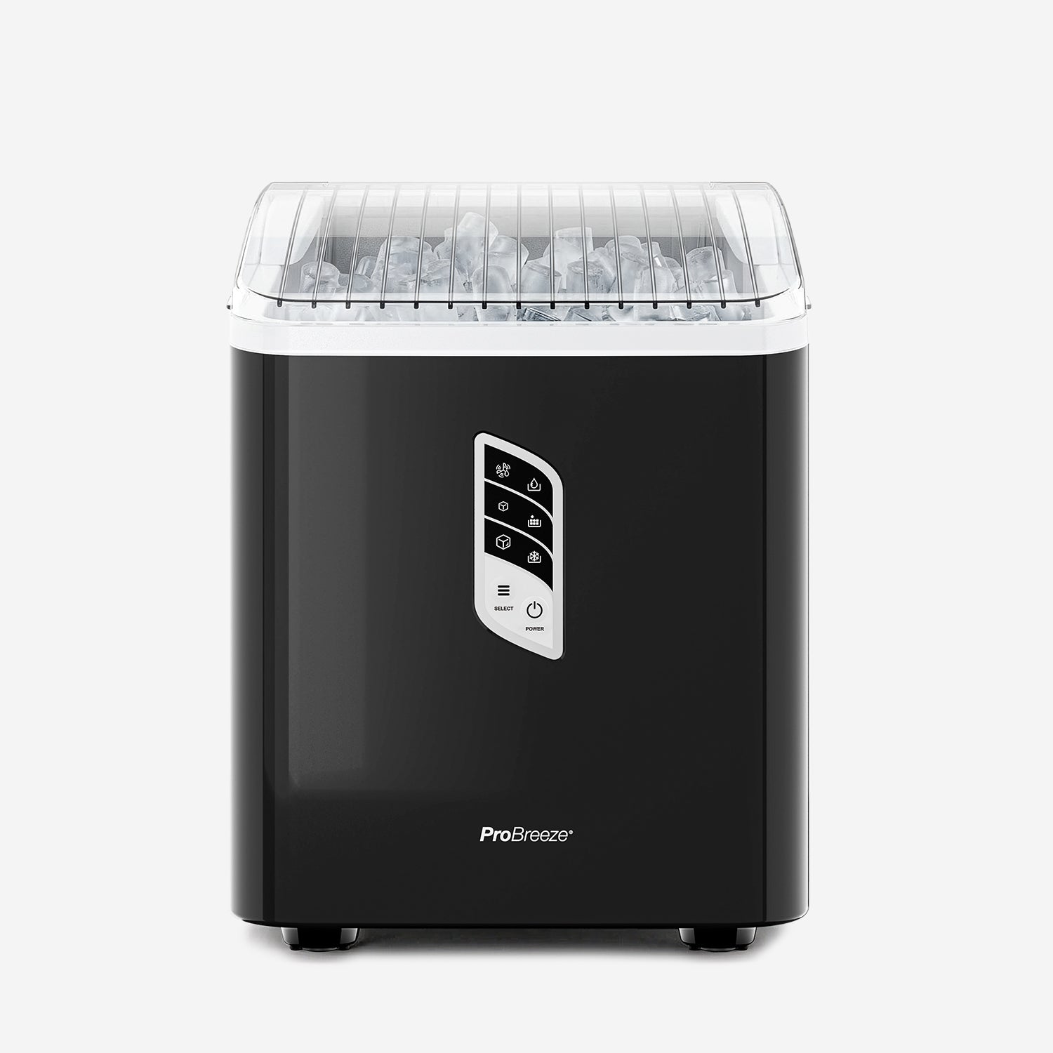 Countertop Ice Cube Maker - 2L Self-Cleaning Machine With 15kg Daily Output - Black