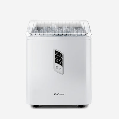 Countertop Ice Cube Maker - 2L Self-Cleaning Machine With 15kg Daily Output - White