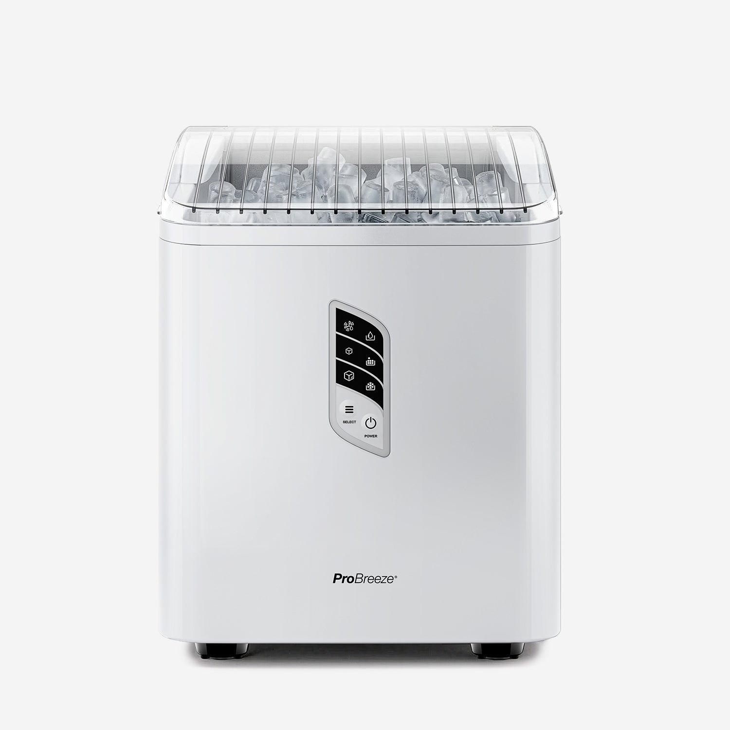 Countertop Ice Cube Maker - 2L Self-Cleaning Machine With 15kg Daily Output - White