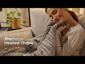 Fleece Electric Heated Throw - Grey