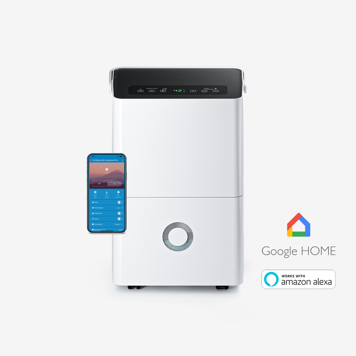 30L Low Energy Dehumidifier with Smart App Control