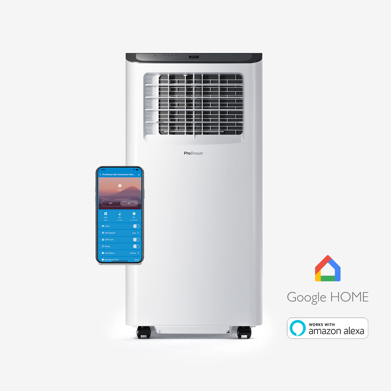 9000 BTU 4-in-1 Portable Air Conditioner with Dehumidification Function - Smart Wifi App