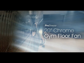 20" Chrome Gym Floor Fan