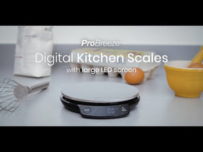 Digital Kitchen Scales - Stainless Steel (g/ml/fl oz/lb oz)