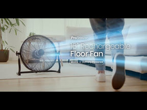 16" Rechargeable Floor Fan